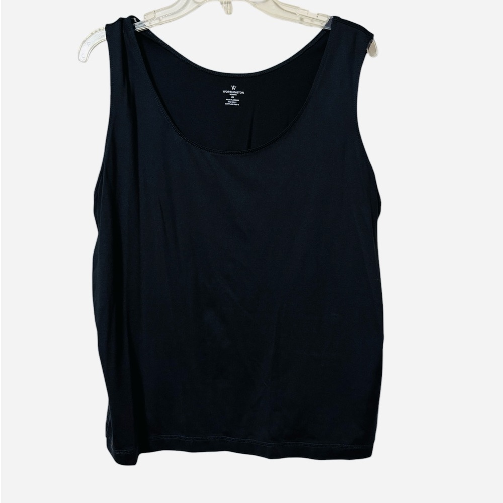 Worthington Women’s Plus Size 2X Black Tank Top